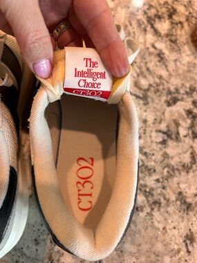 New Balance CT302 Kids Athletic Shoes in Black and Cream